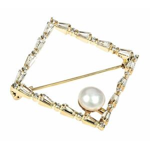 JwL Luxury Pearls JwL Luxury Pearls Csillogó aranyozott igazgyöngy bross JL0520 kép