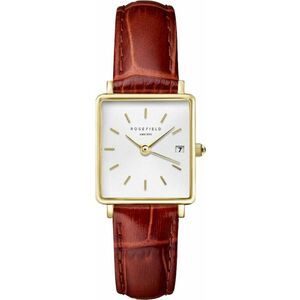 Rosefield Rosefield Boxy XS White Medium Brown Leather Gold QWBLG-Q55 kép