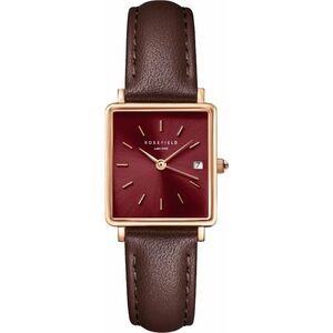 Rosefield Rosefield Boxy XS Burgundy Sunray Dark Brown Leather Rose Gold QBBLR-Q56 kép