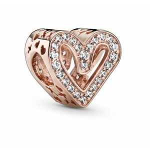 Pandora Pandora Bronz szív gyöngy tiszta kristályokkal Rose 788692C01 kép