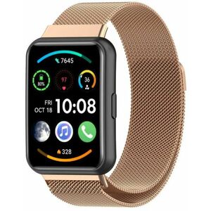 4wrist 4wrist Milánói szíj, mágneses csattal Huawei Watch FIT 2 -hez - Rose Gold kép