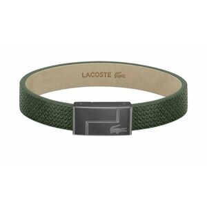 Lacoste Lacoste Zöld bőr karkötő Monogram Leather 2040186 17, 5 cm kép