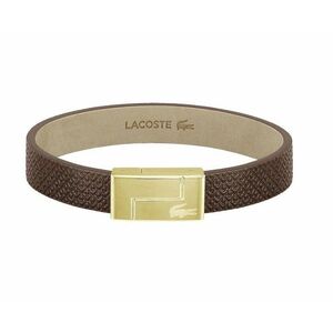 Lacoste Lacoste Barna bőr karkötő Monogram Leather 2040187 17, 5 cm kép