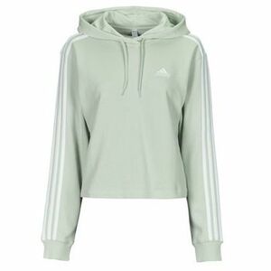 Pulóverek adidas Essentials 3-Stripes French Terry Crop Hoodie kép