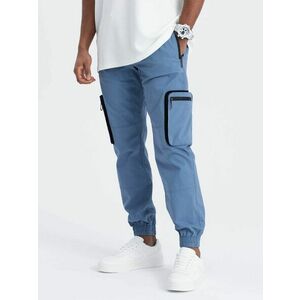 Ombre Clothing Időtlen kék jogger nadrág V7 PAJO-0135 kép