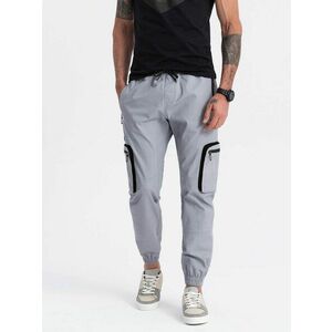 Ombre Clothing Időtlen szürke jogger nadrág V8 PAJO-0135 kép