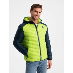 Ombre Clothing Sportos lime zöld steppelt dzseki V4 JALP-0185 kép