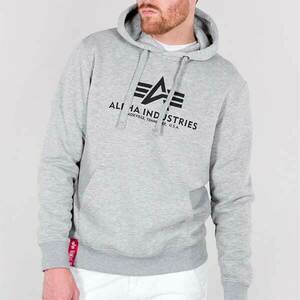 Férfi pulóver Alpha Industries Basic Hoody Grey kép