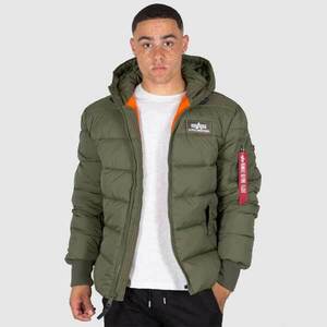 Téli Kabát Zimná Bunda Alpha Industries Hooded Puffer Alpha FD Dark Green kép