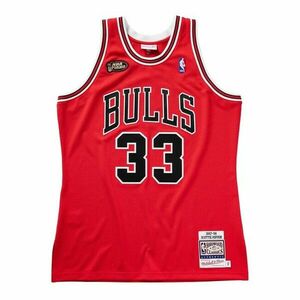 Jersey Mitchell & Ness Chicago Bulls #33 Scottie Pippen Authentic Road Finals Jersey red kép