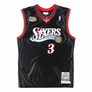 Jersey Mitchell & Ness Philadelphia 76ers #1 Allen Iverson Authentic Jersey black kép