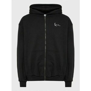 Pulcsi karl kani chest signature essential zip hoodie Black kép