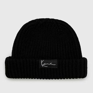 Téli sapka karl kani Woven Signature Essential Fisherman Beanie black kép