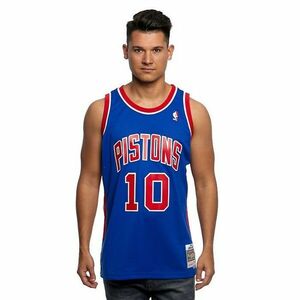 Mitchell & Ness Detroit Pistons #10 Dennis Rodman blue/red Swingman Jersey kép