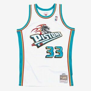 Mitchell & Ness Detroit Pistons #33 Grant Hill white Swingman Jersey kép