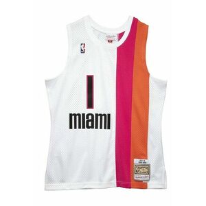 Mitchell & Ness Miami Heat #1 Chris Bosh Swingman Jersey white kép