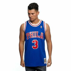 Mitchell & Ness Philadelphia 76ers #3 Allen Iverson royal Swingman Jersey kép