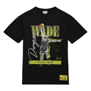 Mitchell & Ness T-shirt HW Neon Pop Player SS Tee Vintage Logo Dwyane Wade black kép