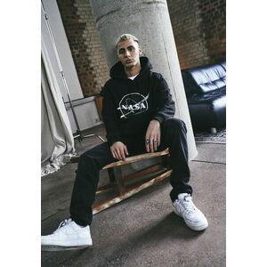 Mr. Tee NASA Black-and-White Insignia Hoody black kép