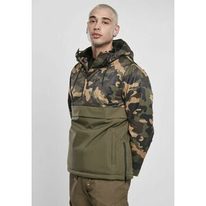 Urban Classics Camo Mix Pull Over Jacket olive/wood camo kép