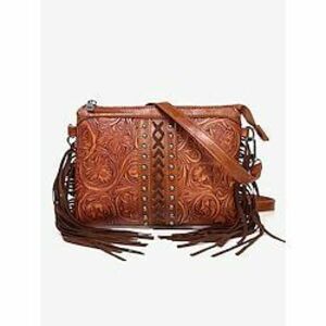 női western stílusú dombornyomott műbőr crossbody táska rojtokkal és szegecsekkel - boho elegáns kézitáska mindennapi használatra Lightinthebox kép