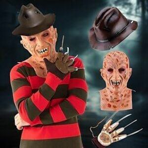 Rémálom az Elm utcában Freddy Krueger Szerepjáték Jelmezek Felszerelések Férfi Filmsztár jelmez Jelmezes buli Farsang Esemény / Buli Álarcos mulatság Lightinthebox kép