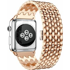 4wrist 4wrist Sárkány mintázatú acél szíj Apple Watch-hoz 38/40/41 mm - Rose Gold kép