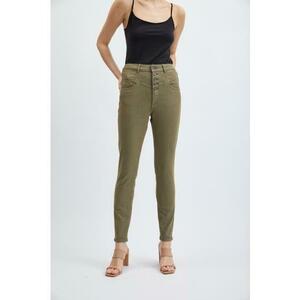 Khaki női skinny fit farmer kép