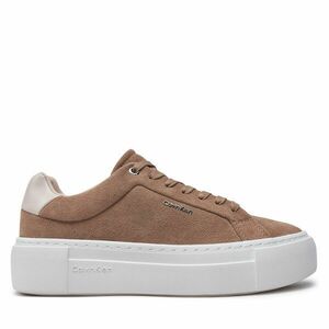 Sportcipők Calvin Klein Flatform Cup Lace Up W/Ml HW0HW02282 Barna kép