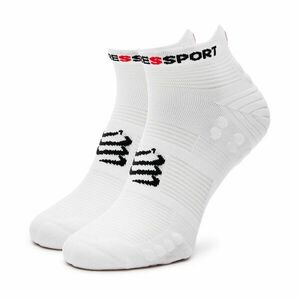 Rövid unisex zoknik Compressport Pro Racing Socks V4.0 Run Low XU00047B Fehér kép