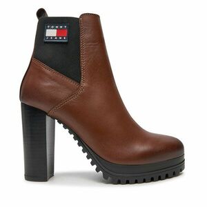 Bokacsizma Tommy Jeans Tjw New Ess High Heel Boot EN0EN02439 Barna kép