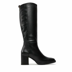 Csizma Tommy Hilfiger Long Boot Mid Wrapped Lthr Heel FW0FW08099 Fekete kép