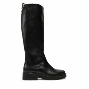 Csizma Tommy Hilfiger Premium Leather Long Boot FW0FW08180 Fekete kép