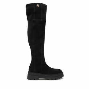 Combcsizma Tommy Hilfiger Suede Over-The-Knee Boot FW0FW08159 Fekete kép