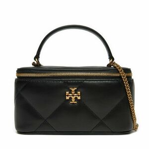 Táska Tory Burch Kira Charm Diamond Quilt Vanity Case 162148 Fekete kép