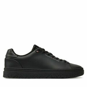 Sportcipők Tommy Hilfiger Court Thick Cupsole Leather FM0FM05208 Fekete kép