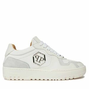 Sportcipők PHILIPP PLEIN Mix Leather Lo Top Sneakers SADS USC0545 PLE010N 01 Fehér kép