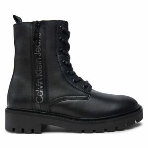 Bokacsizma Calvin Klein Jeans Combat Mid Laceup Zip Wn YW0YW01035 Fekete kép