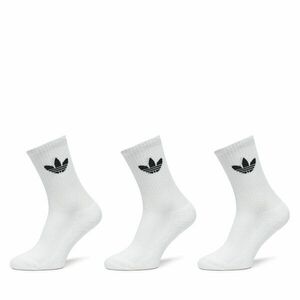 3 pár uniszex hosszú szárú zokni adidas Trefoil Cushion IJ5616 Fehér kép