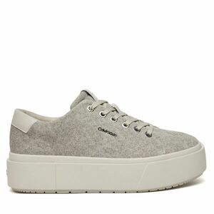 Sportcipők Calvin Klein Flatform Cup Lace Up W/Ml Felt HW0HW02325 Szürke kép