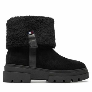 Bokacsizma Tommy Hilfiger Faux Fur Suede Roll-Down Boot FW0FW08158 Fekete kép