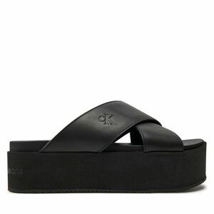 Papucs Calvin Klein Jeans Flatform Cross Mg Uc YW0YW01349 Fekete kép