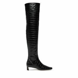 Combcsizma MICHAEL Michael Kors Cosmo Crocodile Embossed Leather Boot 40F4CSMB5E Fekete kép