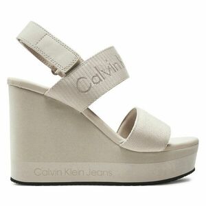 Szandál Calvin Klein Jeans Wedge Sandal Webbing In Mr YW0YW01360 Bézs kép