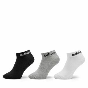 Rövid unisex zoknik adidas Linear Ankle Socks Cushioned Socks 3 Pairs IC1304 Szürke kép