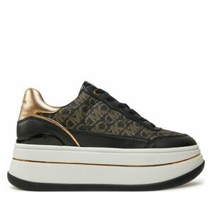 Sportcipők MICHAEL Michael Kors Hayes Metallic Empire Monogram and Leather Trainer 43F4HYFS2L Fekete kép