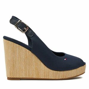 Szandál Tommy Hilfiger Iconic Elena Sling Back Wedge FW0FW04789 Sötétkék kép