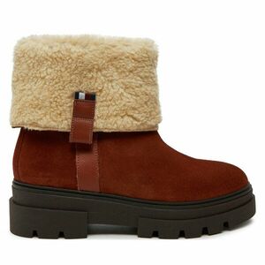 Bokacsizma Tommy Hilfiger Faux Fur Suede Roll-Down Boot FW0FW08158 Barna kép