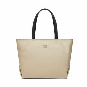 Táska Calvin Klein Jeans Re-Lock Seasonal Shopper_Canvas K60K611446 Ekru kép