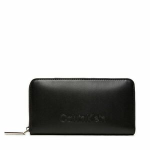 Nagy női pénztárca Calvin Klein Embossed Logo Zip Lg K60K612439 Fekete kép